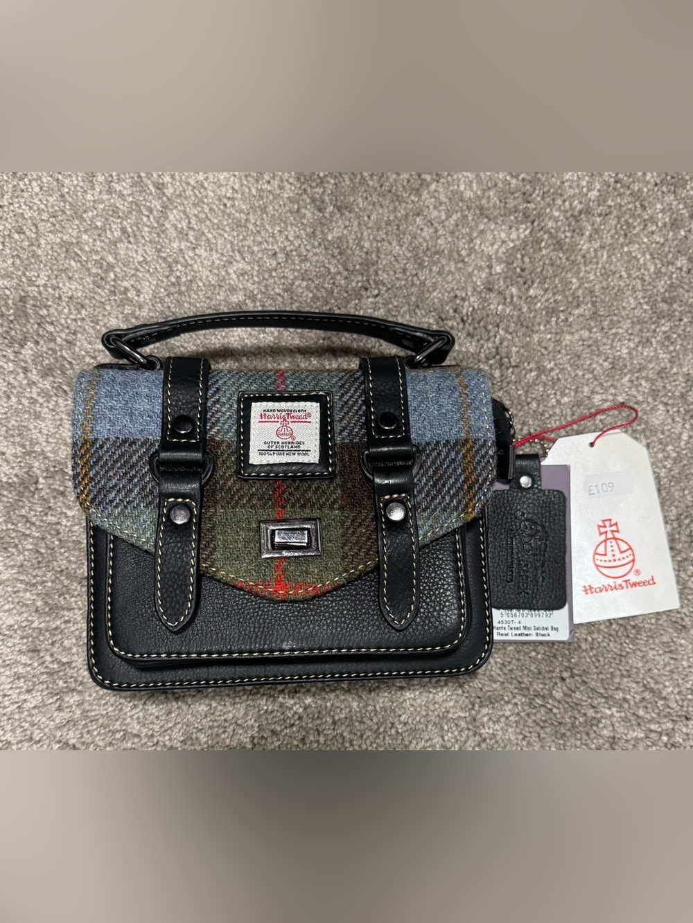 Harris Tweed Mini Satchel Bag